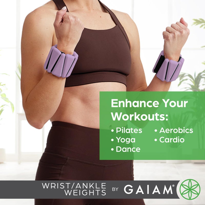 Gaiam Wearable Bracelet to Strengthen  Tone & Sculpt  Adjustable Ankle Weights for Women & Men for Yoga - Image 3